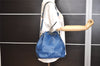 Authentic Louis Vuitton Epi Petit Noe Shoulder Drawstring Bag M44105 Blue 8340J