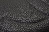 Authentic CHANEL Caviar Skin CC Logo Cosmetic Pouch Purse Black Junk 8341I