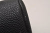 Authentic CHANEL Caviar Skin CC Logo Cosmetic Pouch Purse Black Junk 8341I