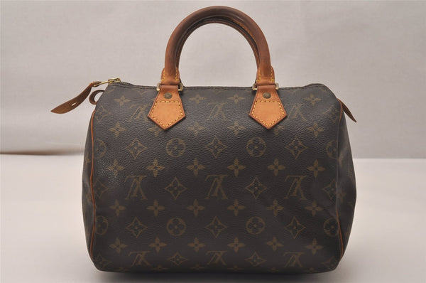 Authentic Louis Vuitton Monogram Speedy 25 Boston Hand Bag M41528 LV 8341J