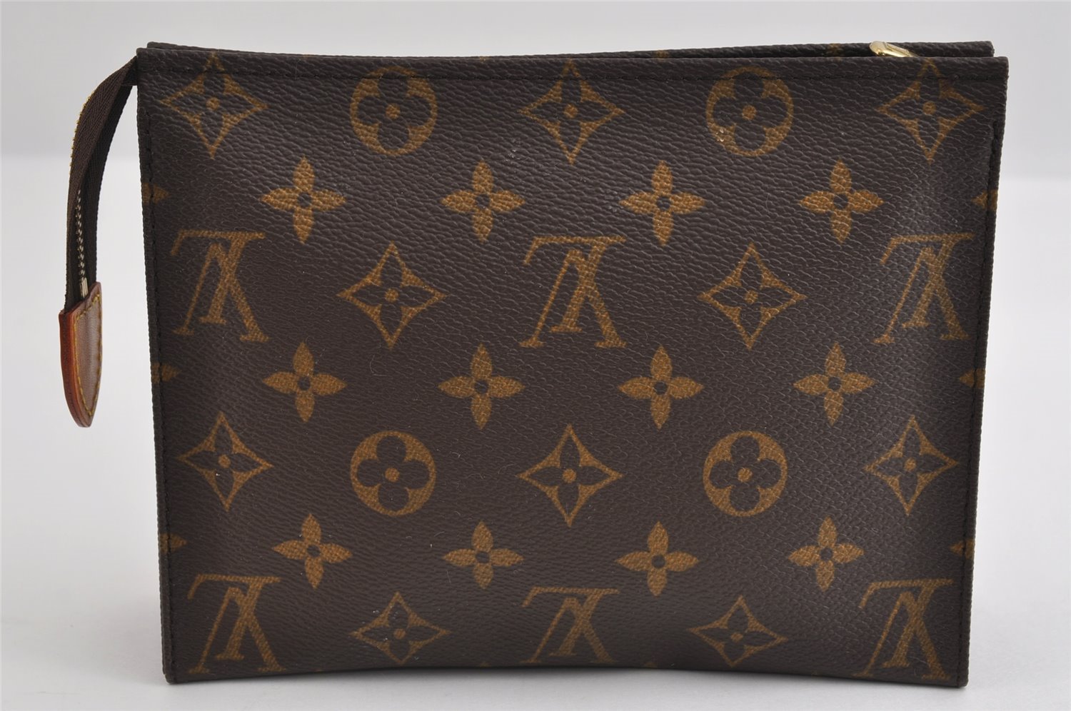 Authentic Louis Vuitton Monogram Poche Toilette 19 M47544 Cosmetics Pouch 8342I