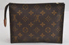 Authentic Louis Vuitton Monogram Poche Toilette 19 M47544 Cosmetics Pouch 8342I