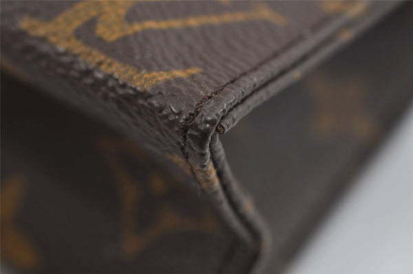 Authentic Louis Vuitton Monogram Poche Toilette 19 M47544 Cosmetics Pouch 8342I