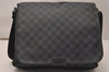 Authentic Louis Vuitton Damier Graphite District MM N41272 Shoulder Bag 8342J