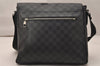 Authentic Louis Vuitton Damier Graphite District MM N41272 Shoulder Bag 8342J