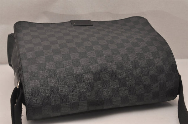 Authentic Louis Vuitton Damier Graphite District MM N41272 Shoulder Bag 8342J