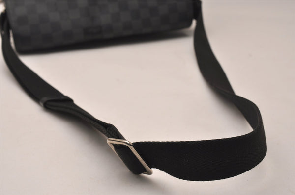 Authentic Louis Vuitton Damier Graphite District MM N41272 Shoulder Bag 8342J