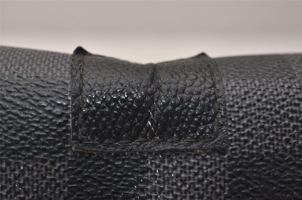 Authentic Louis Vuitton Damier Graphite District MM N41272 Shoulder Bag 8342J