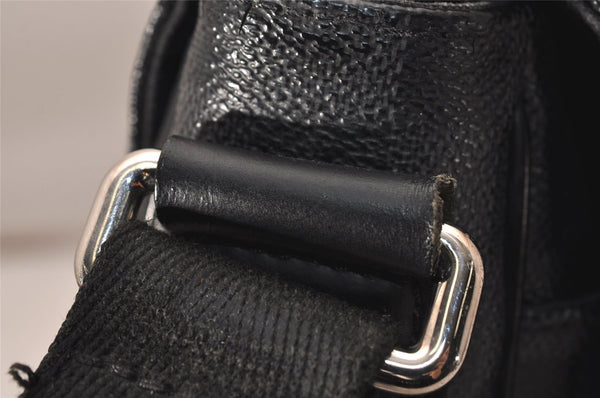 Authentic Louis Vuitton Damier Graphite District MM N41272 Shoulder Bag 8342J