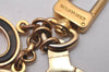 Auth Louis Vuitton Porte Cles Confidence Charm Key Ring Gold M65088 LV 8343I