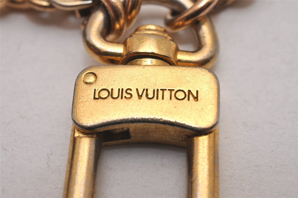 Auth Louis Vuitton Porte Cles Confidence Charm Key Ring Gold M65088 LV 8343I