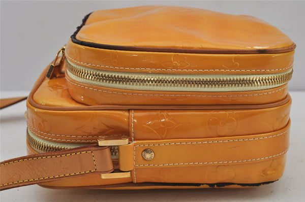 Auth Louis Vuitton Vernis Wooster Shoulder Cross Body Bag Yellow M91075 LV 8343J