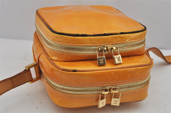 Auth Louis Vuitton Vernis Wooster Shoulder Cross Body Bag Yellow M91075 LV 8343J