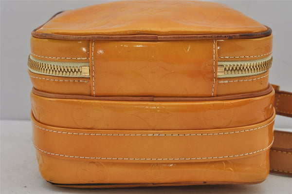 Auth Louis Vuitton Vernis Wooster Shoulder Cross Body Bag Yellow M91075 LV 8343J