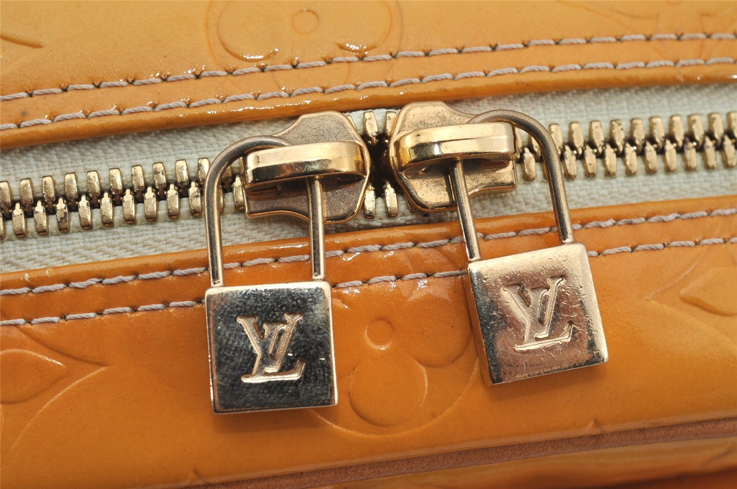 Auth Louis Vuitton Vernis Wooster Shoulder Cross Body Bag Yellow M91075 LV 8343J