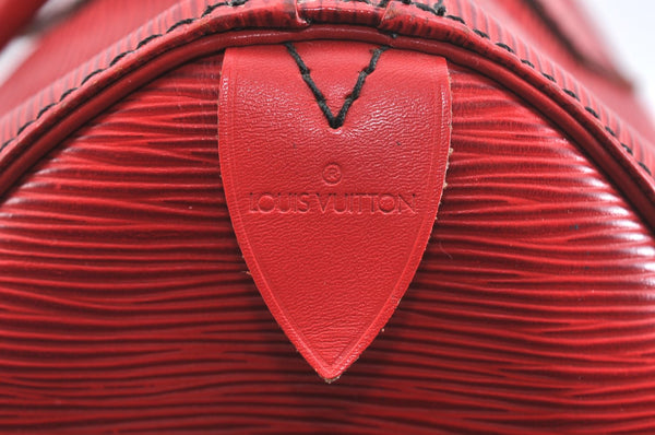 Authentic Louis Vuitton Epi Speedy 30 Hand Boston Bag Red M43007 LV 8344G