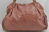 Authentic MIU MIU Vintage Leather 2Way Shoulder Hand Tote Bag Pink 8344I