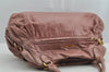 Authentic MIU MIU Vintage Leather 2Way Shoulder Hand Tote Bag Pink 8344I