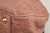 Authentic MIU MIU Vintage Leather 2Way Shoulder Hand Tote Bag Pink 8344I