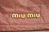 Authentic MIU MIU Vintage Leather 2Way Shoulder Hand Tote Bag Pink 8344I