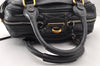 Authentic Chloe Vintage Paddington Leather Shoulder Hand Bag Black 8345I