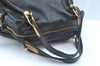 Authentic Chloe Paraty Medium 2Way Shoulder Hand Bag Purse Leather Black 8346I