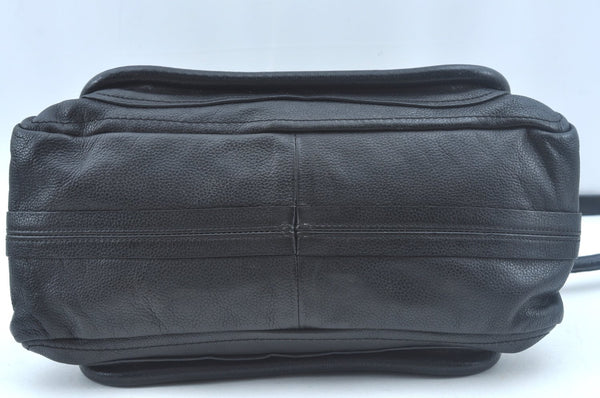 Authentic Chloe Paraty Medium 2Way Shoulder Hand Bag Purse Leather Black 8346I
