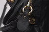 Authentic Chloe Paraty Medium 2Way Shoulder Hand Bag Purse Leather Black 8346I