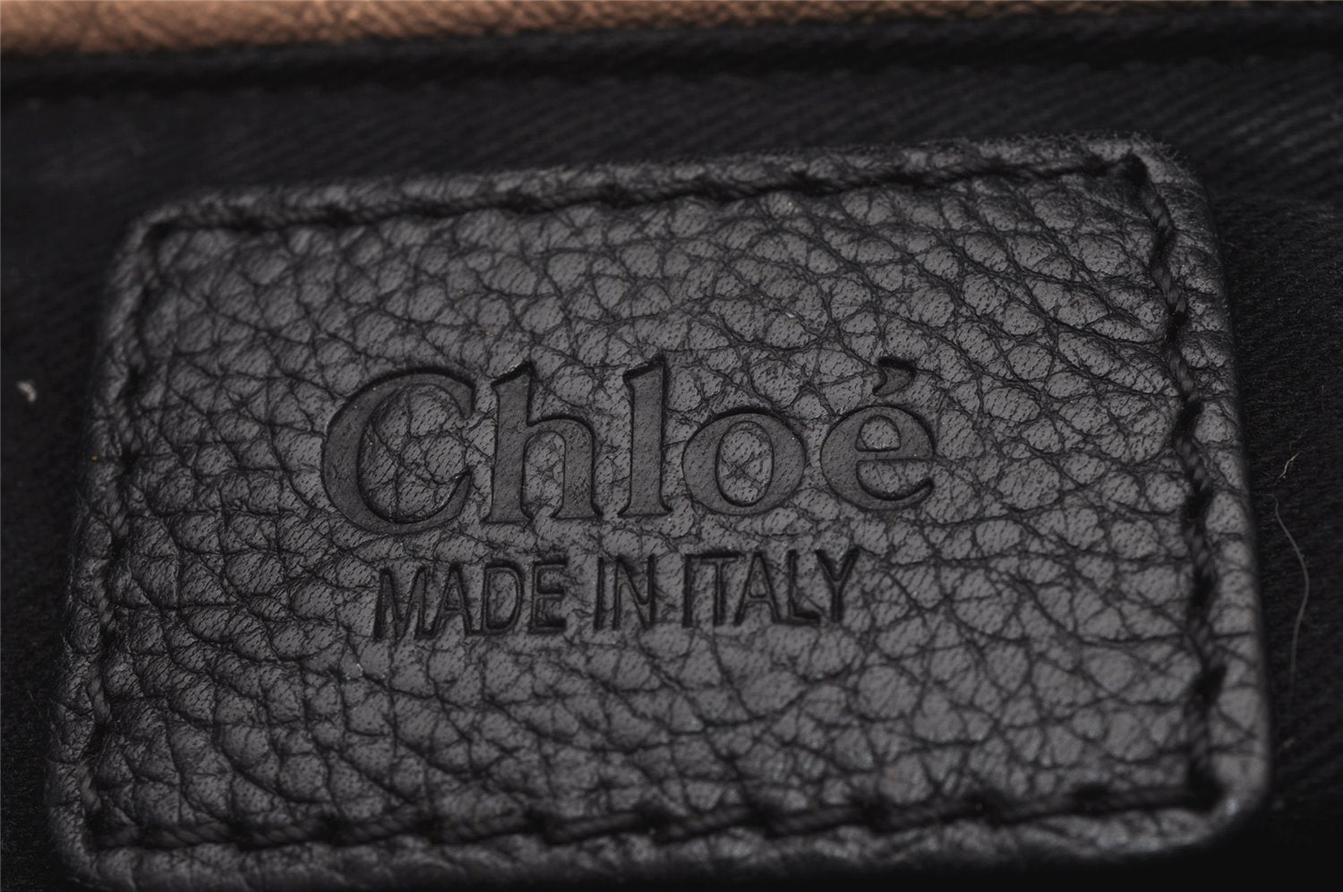 Authentic Chloe Paraty Medium 2Way Shoulder Hand Bag Purse Leather Black 8346I