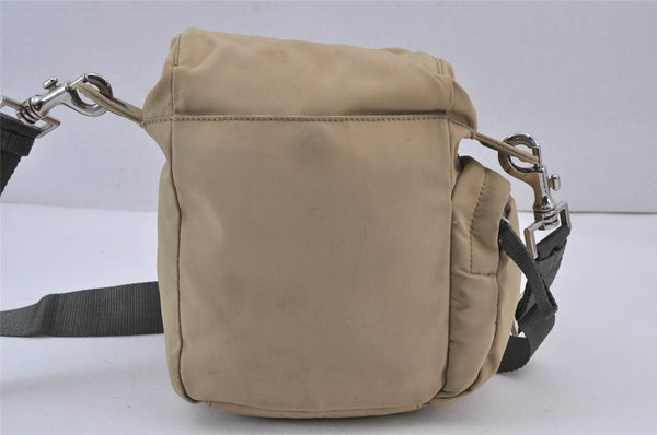 Authentic PRADA Sports Polyamide Shoulder Cross Body Bag Purse Beige 8346J