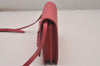 Auth PRADA SAFFIANO LUX Ribbon Leather Shoulder Long Wallet BT1009 Pink 8347I