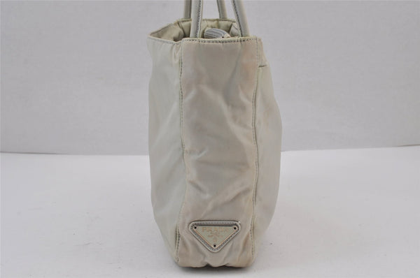 Authentic PRADA Vintage Nylon Tessuto Shoulder Hand Bag Purse White 8347J