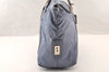 Authentic PRADA Vintage Nylon Tessuto Leather Tote Hand Bag Blue 8348I