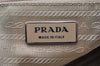 Authentic PRADA Vintage Nylon Tessuto Leather Tote Hand Bag Blue 8348I