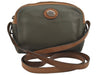 Authentic Christian Dior Shoulder Cross Body Bag Purse Leather Green Junk 8348J