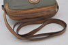 Authentic Christian Dior Shoulder Cross Body Bag Purse Leather Green Junk 8348J