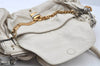 Authentic Chloe Vintage Paddington Leather Shoulder Hand Bag White 8349I