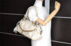 Authentic Chloe Vintage Paddington Leather Shoulder Hand Bag White 8349I