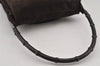Authentic GUCCI Bamboo Shoulder Hand Bag Purse Suede Leather 0013243 Brown 8351J