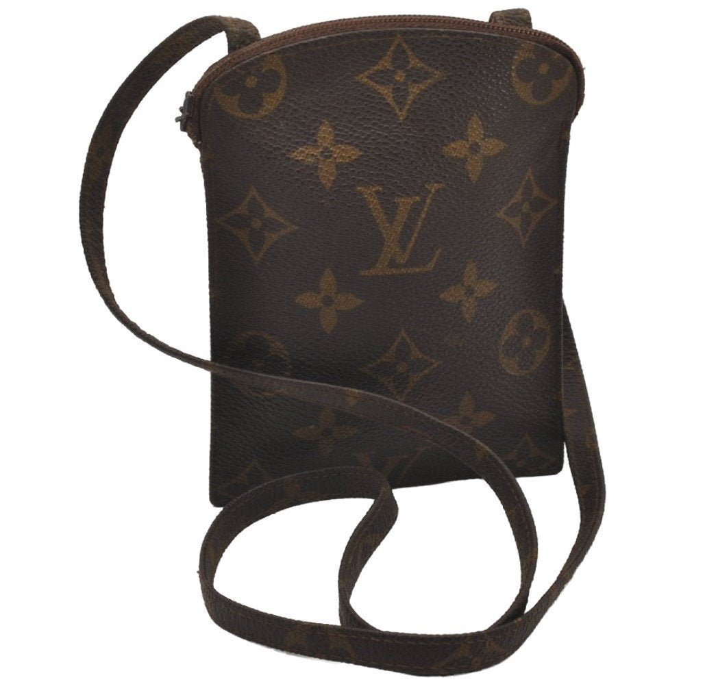 Authentic Louis Vuitton Monogram Pochette Secret M45484 Shoulder Bag Junk 8353I