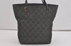 Authentic GUCCI Shoulder Hand Tote Bag GG Canvas Leather 31244 Black 8354I