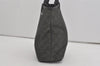 Authentic GUCCI Shoulder Hand Tote Bag GG Canvas Leather 31244 Black 8354I