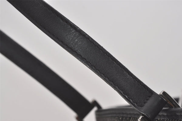 Authentic GUCCI Shoulder Hand Tote Bag GG Canvas Leather 31244 Black 8354I