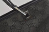 Authentic GUCCI Shoulder Hand Tote Bag GG Canvas Leather 31244 Black 8354I