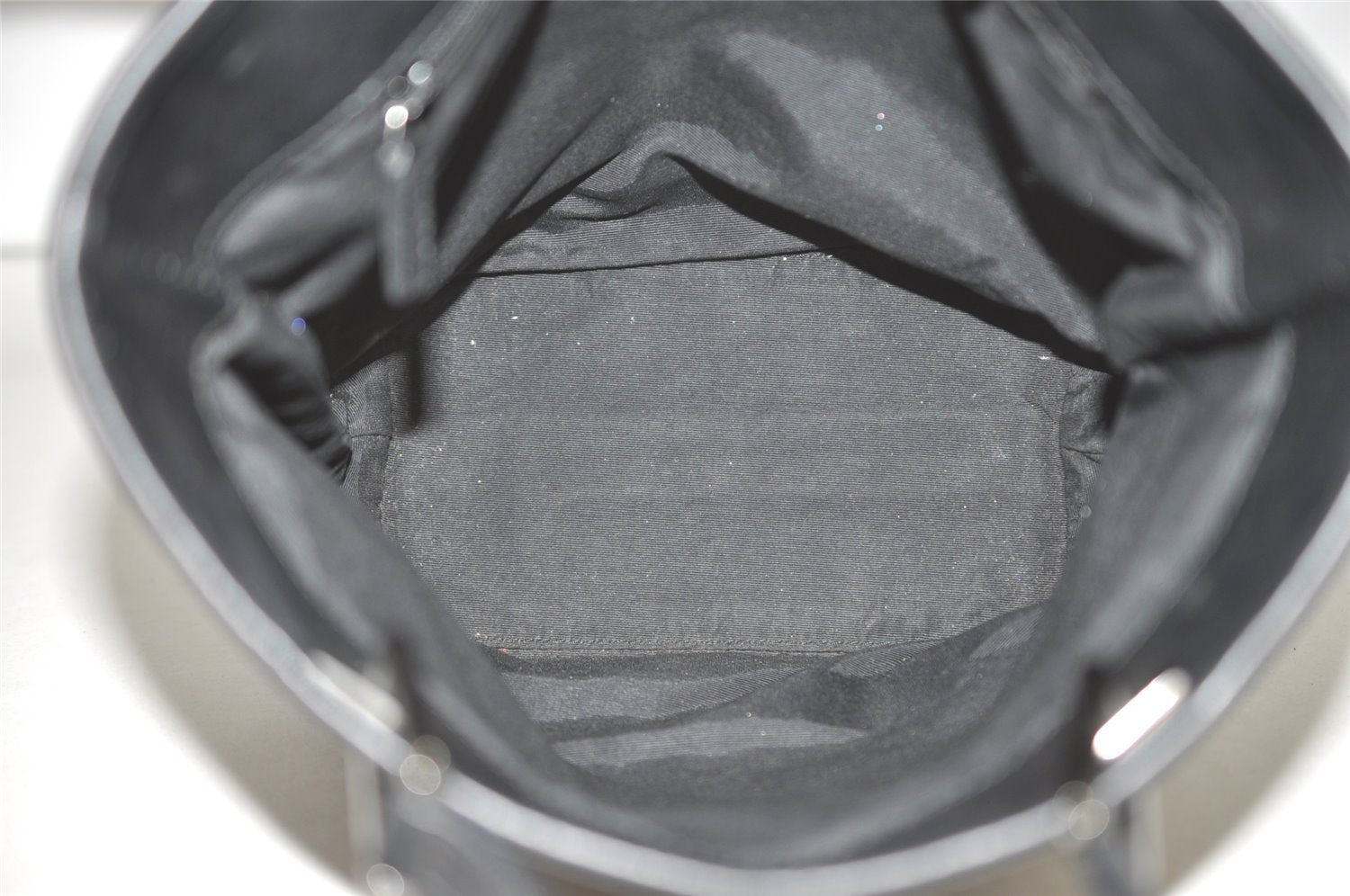 Authentic GUCCI Shoulder Hand Tote Bag GG Canvas Leather 31244 Black 8354I