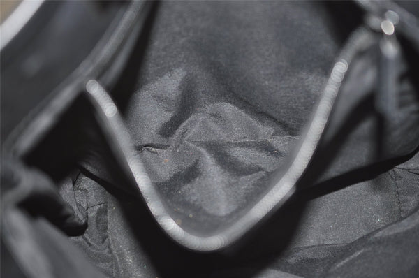 Authentic GUCCI Shoulder Hand Tote Bag GG Canvas Leather 31244 Black 8354I