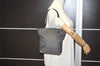 Authentic GUCCI Shoulder Hand Tote Bag GG Canvas Leather 31244 Black 8354I