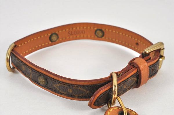 Authentic Louis Vuitton Monogram Collier Baxter PM Dog Collar M58072 LV 8358K