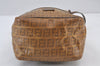 Authentic FENDI Zucchino Shoulder Cross Body Bag Purse PVC Leather Brown 8359J