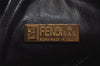 Authentic FENDI Zucchino Shoulder Cross Body Bag Purse PVC Leather Brown 8359J